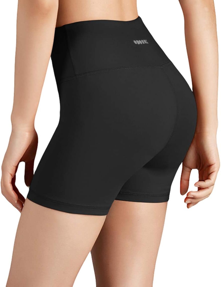 ODODOS Women's Yoga Short Tummy Control Workout Running Athletic Non See-Through Yoga Shorts with Hidden Pocket: Clothing