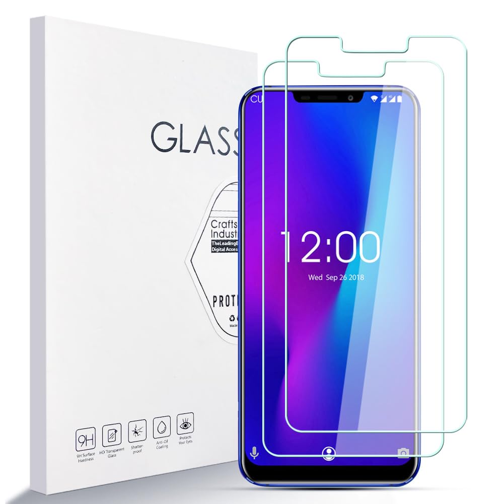 LZS Screen Protector for Oukitel U23 [2-Pack] 9H Hardness Tempered Glass Screen Protective Film High Definition, Ultra Clear 2.5D Screen Protector Compatible Oukitel U23