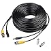 Masione 150ft Security Camera Video Power Extension Cable Wire Cord for CCTV DVR CCD Security Cameras Surveillance System with BNC to RCA Adaptor