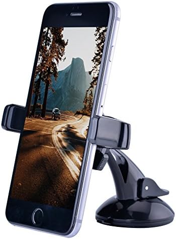 Widras New 2020 Design Dashboard | Windshield Car Phone Mount Washable Strong Sticky Gel Pad w/ One-Touch Design Holder for iPhone 11 Pro Max XS X 8 7 Plus Samsung Galaxy S7 S8 S9 S10+ Edge Universal