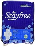 StayFree Maxi Pads Regular with Wings 36 Count