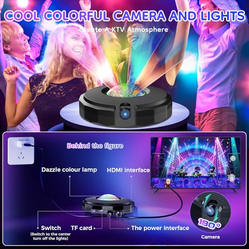 Helangel Dance Mat for Kids and Adults, Interactive Dance Mat for TV with Camera, Upgraded Models, Double Musical Dance Mat Durable and Non-Slip (166 x 93 cm)