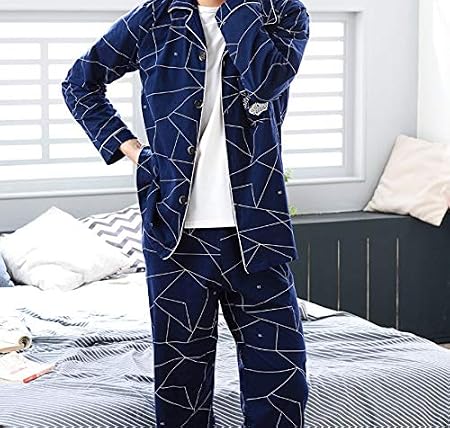 Long-Sleeved Lapel Pajamas 