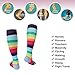 Compression Socks for Women Best For Sports,Flight Travel,Running,Nursing,Pregnancy,Promote Blood Circulation,Relief Heel,Ankle Pain-1 Pair (S/M, Stripes)