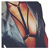 Mallcat Women Alluring Harness Bra Hollow Out Bra