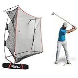 Rukket 9x7x3ft Haack Golf Net Pro | Practice Driving Indoor and Outdoor | Professional Golfing at Home Swing Training Aids | by SEC Coach Chris Haack