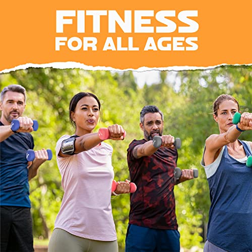 Yes4All Neoprene Coated Dumbbell Hand Weight Sets of 2 - Multiple Weight Options with 15 Colors, Hexagon Shape, Anti-roll, Anti-Slip