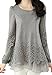 CANDOIT Women's Chiffon Lace Patchwork Casual Slim Charming Shirts