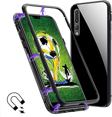Huawei P20 Case,Huawei P20 Pro Case, TUPELO Upgrade Magnetic Cell Phone Case, Ultra-thin Magnetic Adsorption, Back with Tempered Glass for Huawei P20/P20 Pro Case