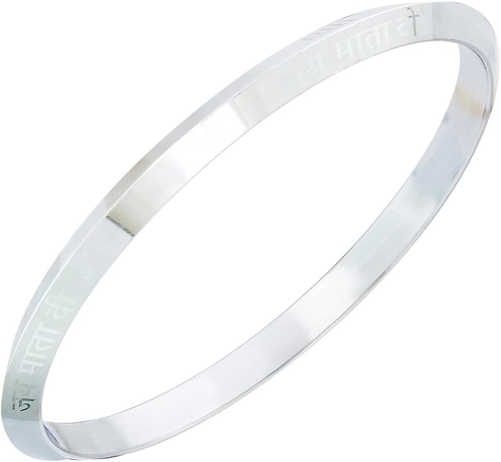 The Jewelbox Zivom Jai MATA Di Laser Engraved Brass Kada Bangle Bracelet