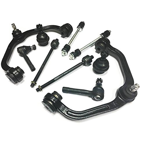 PartsW 10 Piece Suspension Kit for Ford Ranger & Mazda B2300 B2500 B3000 B4000 Upper Control Arms, Lower Ball Joint, Outer & Inner Tie Rod Ends and Sway Bar Links