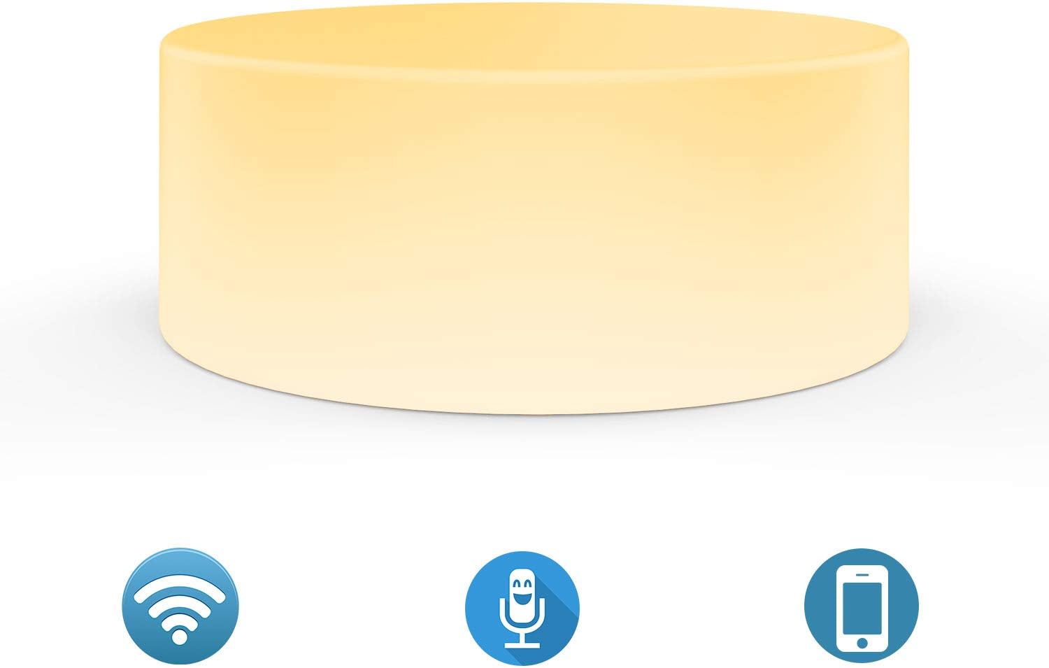 Arsvita Smart Table Lamp, WiFi Control and Light Changeable Lamp for Home or Outdoor Party, Compatible with Alexa and Google Home System, with Tap Sense Funtion, Cylinder-Shaped