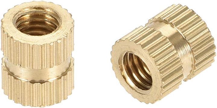uxcell knurled Insert Nuts, 30Pcs M5 x 0.8mm Female Thread Brass Threaded Insert Embedment Nut for 3D Printer