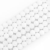 6mm Natural Gemstone Round White Jade Loose Beads for Jewelry Making Bracelets Necklace Earrings Art Craft (60-62pcs/strand)