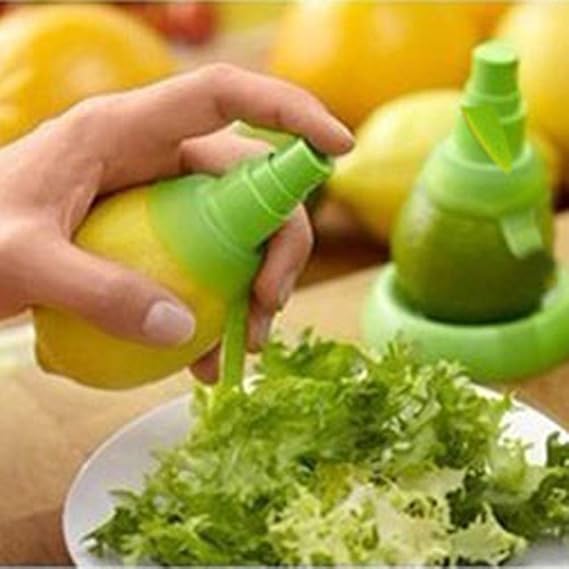 Aiqi Zitronenspruhgerat Gadget Citrus Sprayer Set Limettensaftpresse Extraktor Fur Gemusesalate Meeresfruchte Und Kochen Modisches Kuchengerat Gelb Amazon De Alle Produkte