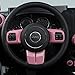 Jeep Wrangler Pink Steering Wheel & Air Conditioning Vent & Copilot Handle Cover Trim Kit for 2011-2018 Jeep Wrangler JK & Unlimited