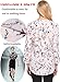 Lomon Women Floral Print Blouse Casual Long Sleeve Chiffon Shirt Top With Zipper For Work