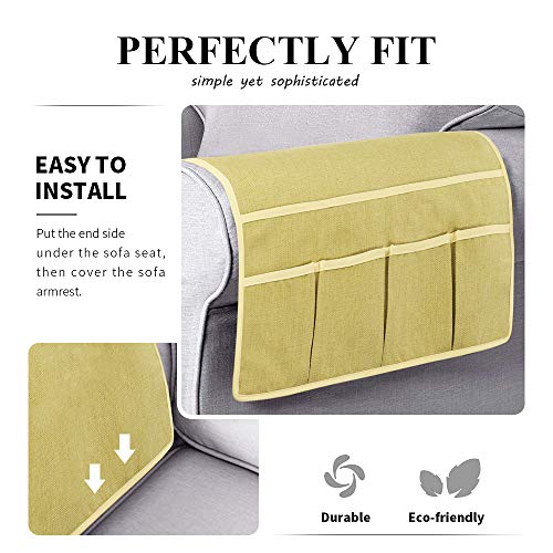 image for Joywell Sofa Armrest Organizer, Couch Arm Chair Caddy with 6 Pockets f
