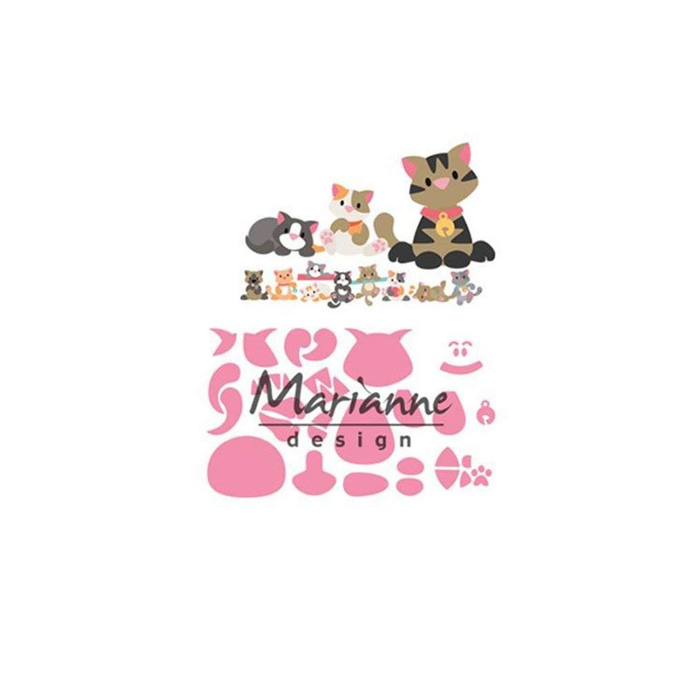 Marianne Design 1 x Collectables Eline's Kitten Die, Pink, Small