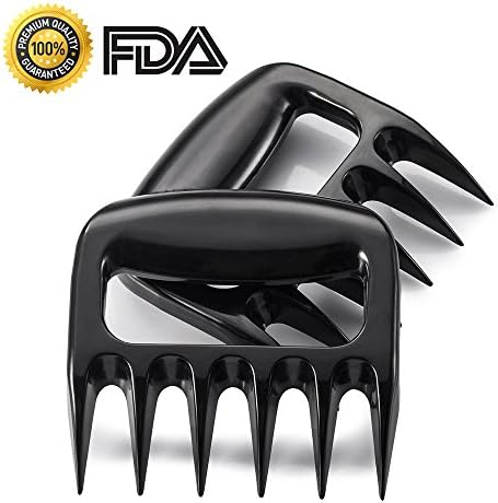 Happytimelol King Pulled Pork Shredder (Set of 2) – BBQ Meat Claws for Shredding H, Black