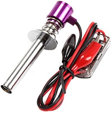 Upgraded 6V-24V Electronic Glow Plug Starter Igniter suitable for Nitro RC Car Purple 80100