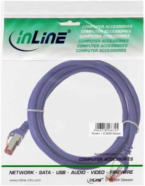 InLine 76422P Patch Cable, Purple, 0.25m - Image 3