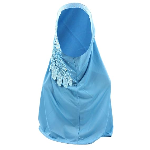 Hijab Kopftuch Dasongff Frauen Lady Muslim islamischen Hanfstoff Kopftuch Schal Kopfbedeckungen Islamische Turban Mesh Gaze U