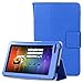 KuRoKo Slim Classic Flip PU Leather Folio Case for RCA Voyager II 7 / RCA Voyager 7 (2016, 2017) / RCA 7 Voyager Pro Tablet (Blue)