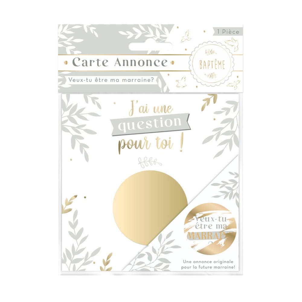 STC Christening Reveal Card - Godmother Announcement