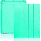INVELLOP Turquoise / Teal Leatherette Cover Case for iPad 2 / iPad 3 / iPad 4 (Built-in magnet for sleep/wake feature) iPad 2 case