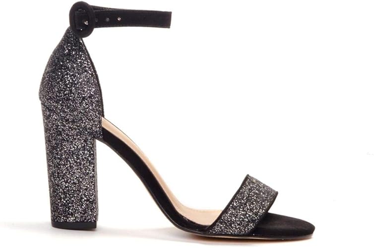 Salto preto com glitter Clearance