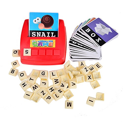 BOHS Alphabet Letters Word Cards English ABC Builder- Literacy Fun Game - Preschool Toddler Children Language Learning Educational Toys