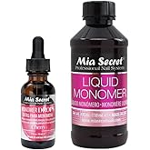 Mia Secret Liquid Monomer + 1oz Monomer Drops MADE IN USA (Cherry, 4 oz. Monomer)