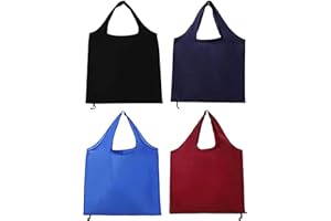 MYTOAU 4 Pack Reusable Shopping Bags,Foldable Grocery Bags,Grocery Shopping Tote Bag Eco-Friendly Washable Lightweight Heavy 