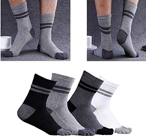 エアリフト 靴下 ソックス5本指ソックス メンズ靴下 5本指 メンズスポーツソックス ビジネスソックス 綿 抗菌防臭 蒸れない 破れにくい 丈夫な靴下 水虫対策 通気性抜群 四季適用 23 28cm 通学 室内外 4足セット 4色ミックス マッチセット