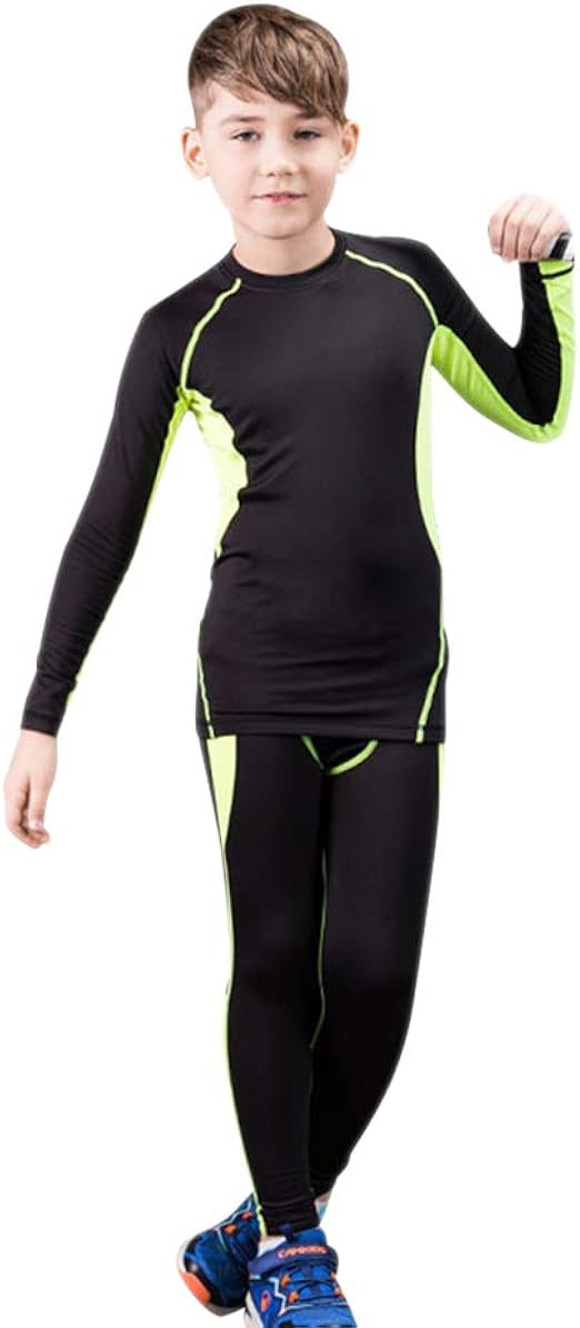 KINDOYO Jungen ThermoUnterwäsche Kinder Set LangarmShirt & Hosen