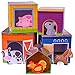 Friendly Farm Match 'n Stack Nesting Blocks | 5 Barnyard Pals & Stackable Home Boxes | Wooden Animals Fit into Colorful Cube Shapes | Includes Chicken, Cow, Pig, Horse, and Rabbit | Classic Kids Toy