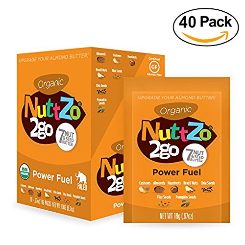 Nuttzo Organic Power Fuel 2GO Seven Nut and Seed Butter Squeeze Pack, 40 Pack