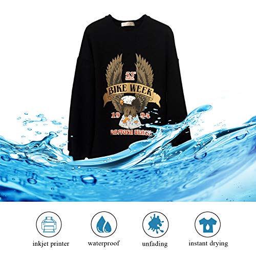 image for Koala Paper 25 Sheets Iron-On Dark T Shirt Transfer Paper 8.5x11 inch 