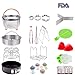 26 pieces Pressure Cooker Accessories Set Compatible with Instant Pot 6 qt 8 Quart- Steamer Basket, Springform Pan, Stackable Egg Steamer Rack, Egg Beater, Silicone Trivet Mats & More