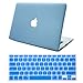 HDE MacBook Air 13 inch Case Soft Touch Matte Plastic Hard Case with Keyboard Cover (Models: A1369 and A1466), Light Blue