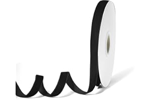 SFONI Black Velvet Ribbon for Gift Wrapping, Trimming Ribbon for Christmas DIY Craft Wedding Floral Holiday Valentine's Day Decoration Choker Hair Bow Hat Wreath Making, 3/8" x 10 Yards