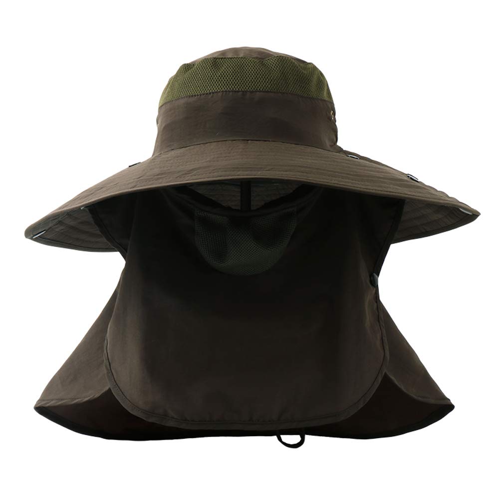 Folding Wide Brim Sun Visor Cap Upf 50 Uv Protection Sun Hat With Detachable Neck Protector Hood For Travel Holiday Beach Cycling Camping Hiking