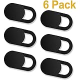 Computer Camera Cover [6 Pack], Webcam Cover Slide for Mac, MacBook Pro, iMac, Laptop, Surfcase Pro, Echo Show, Phone, 0.027in Ultra Thin Camera Blocker Privacy Shield
