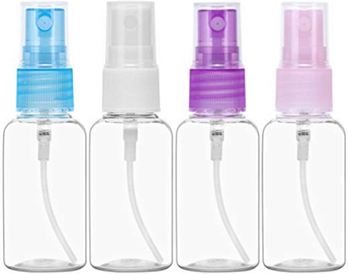 30ml Portable Refillable Plastic Fine Mist Perfume Make up Clear Empty Spray Sprayer Bottle Cosmetic Atomizers PET Spray Bottles Pump (4Pcs)