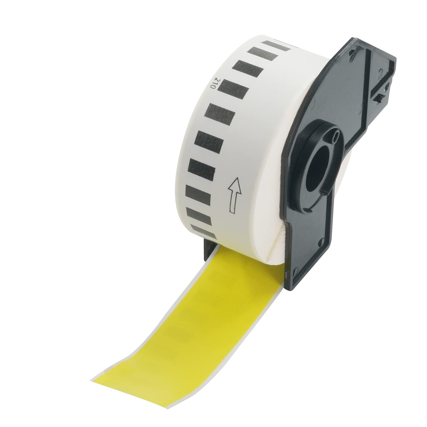 BETCKEY - 1 Yellow Labels Replacement for Brother DK-22210, 29mm x 30.48m Continuous Length Paper Labels Compatible with Brother QL Label Printers