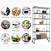 SUNCOO Wire Shelving Unit Storage Rack Metal Kitchen Metro Shelf Stainless Steel Heavy Duty Adjustable Shelves Black-6 tier-82 '' high L46 X W18 X H82