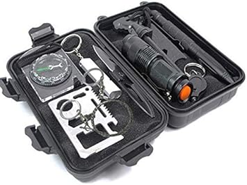 Amazon サバイバルツール サバイバル装備 サバイバルキット サバイバルグッズ 10点セット 防災用品 緊急サバイバルグッズ Sos屋外生存 安全対策 多機能サバイバルキット 応急処置 救急キット キャンプ装備 旅行 アウトドア 登山 ハイキング 携帯 収納便利 1