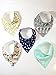 Danha Baby Bandana Teething Bib for infants and toddlers (set of 5). Unisex modern bib for boys and girls.Very absorbent cotton (unisex 3)