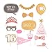 54 Pack Bonus - Ultimate Sweet 16 Party Bundle | Cake Topper | Birthday Sash | Birthday Banner | Photo Booth Props | 100% Satisfaction Guaranteed